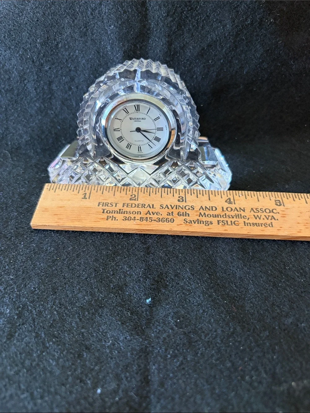 Waterford Crystal Mantel Clock with Roman Dial